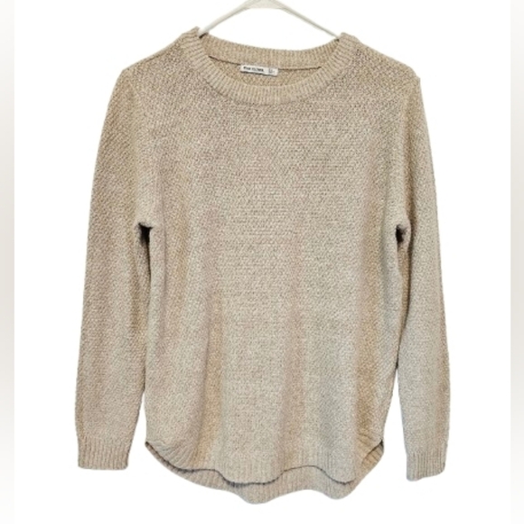Pink Clover Sweaters - Pink Clover Stitch Fix Tan Crew Neck Sweater Women's Size Large